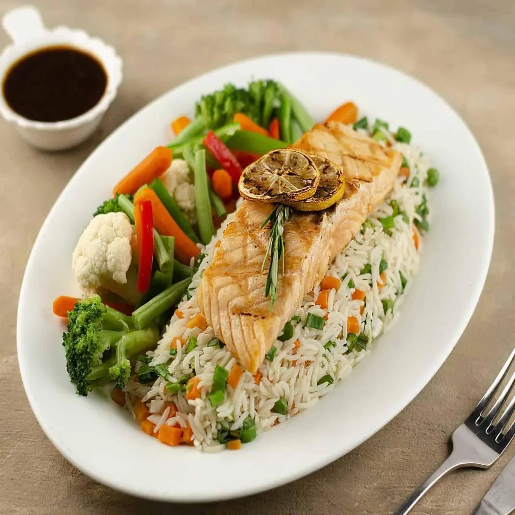 Grilled Salmon with Teriyaki Sauce