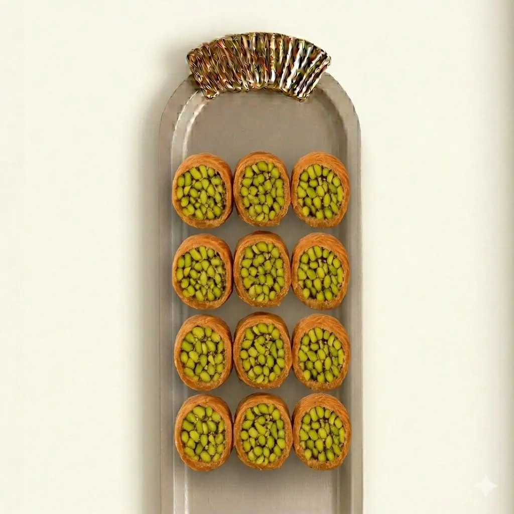 Rolled Knafeh with Pistachio