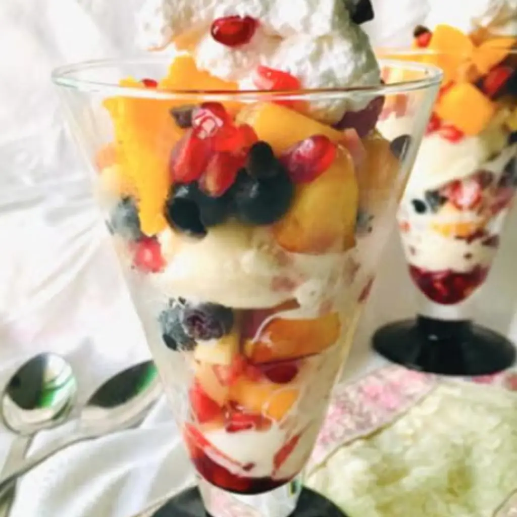 Fruit Salad with Ice Cream