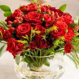 Red Heart Vase