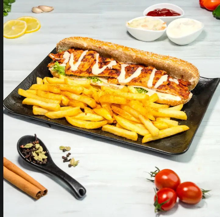Chicken steak meal