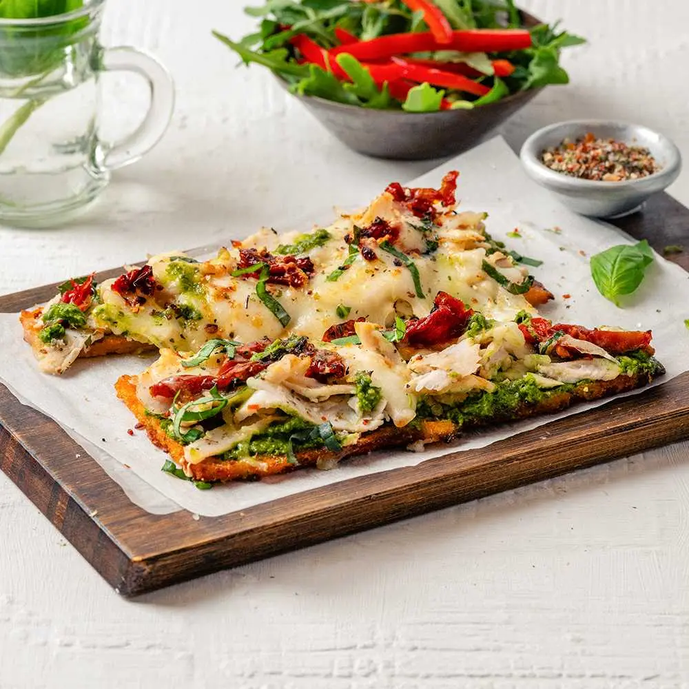 Chicken Pesto Pizza Slice