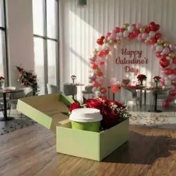 Valentine Coffee and Roses Box