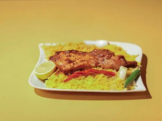 Half Whole BBQ Chicken With Smoked Rice