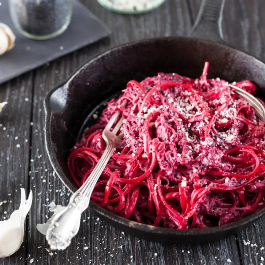 Beetroot Seafood Pasta