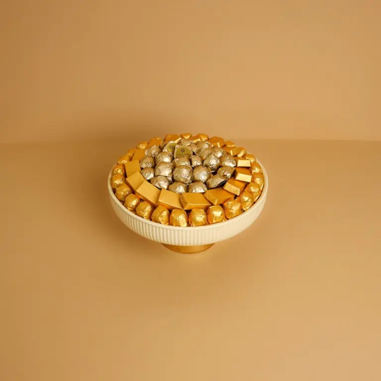 Medium Golden Chocolate Plate