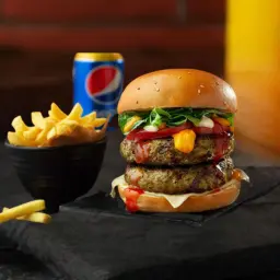 Double Chicken Burger Meal