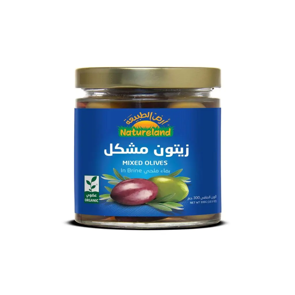 زيتون مشكل بماء ملحي عضوي