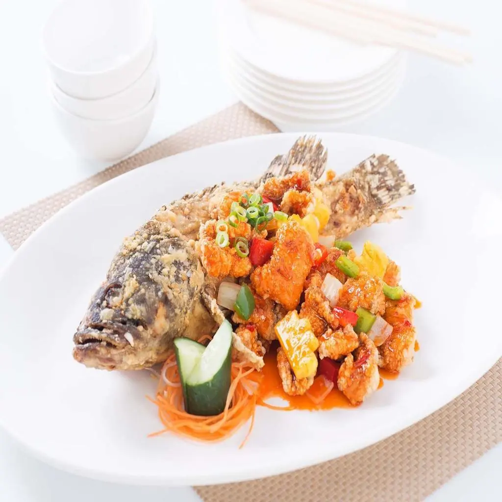 Whole Fried Fish with Ginger & Pepper