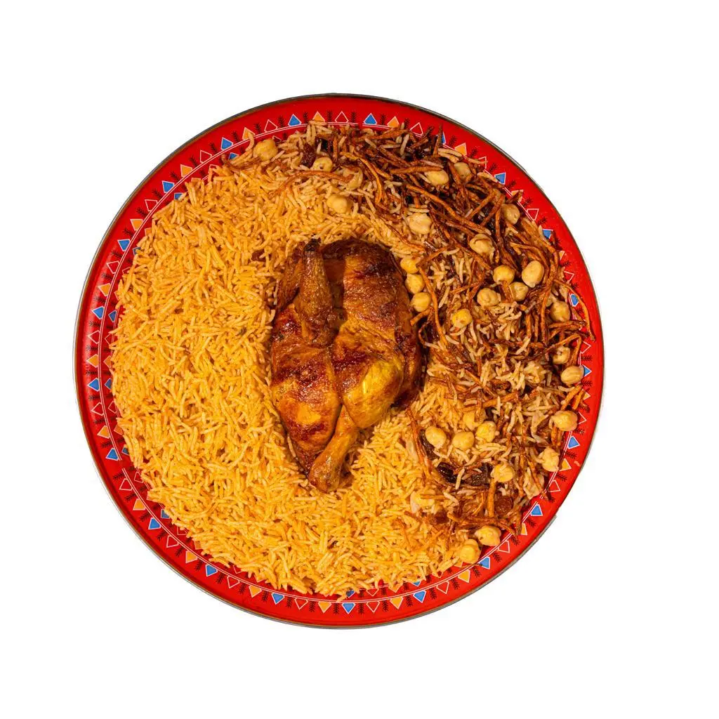 دجاج شواية مع أرز بخاري