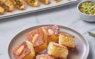 بسبوسة سادة / قشطة
