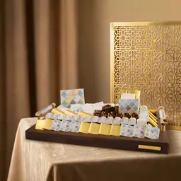 Brown Leather Chocolate Tray for Eid
