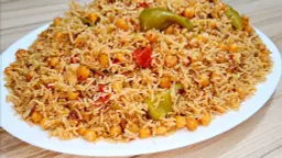 بلاؤ حمص (ارز مع حمص) نص