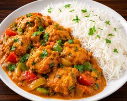 كاري باكورا مع الأرز