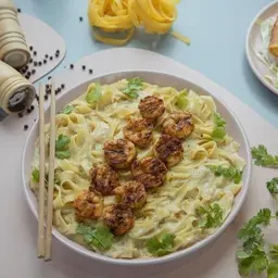 Grilled Shrimp Fettuccine