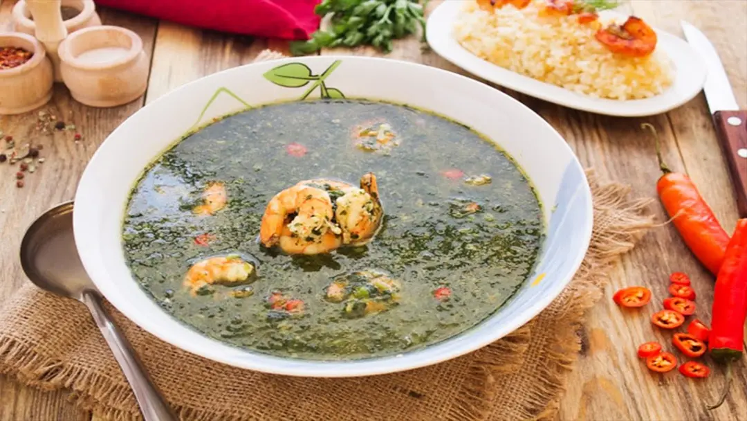 Shrimp Molokhia