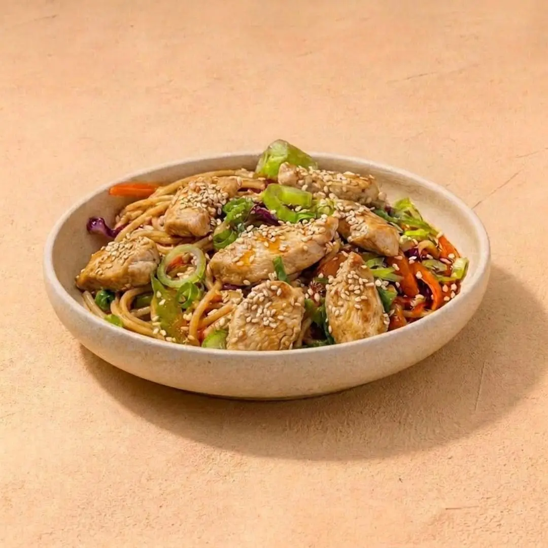 High-Protein Teriyaki Chicken Noodles