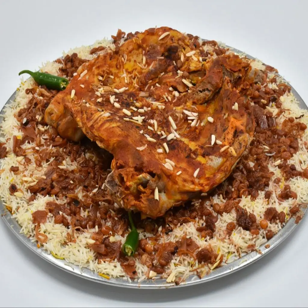صحن لحم مع رز الشيوخ