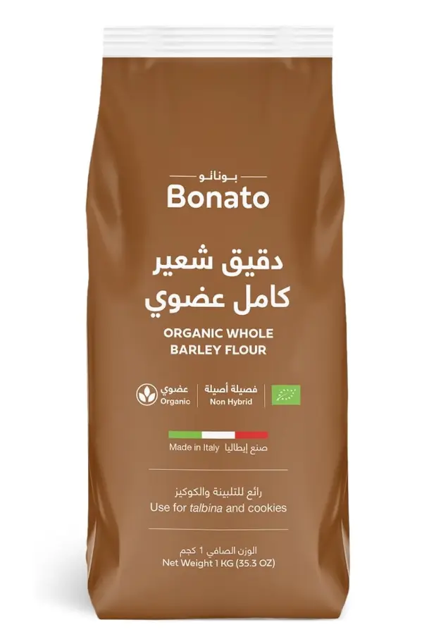 دقيق شعير كامل عضوي ١كجم بوناتو