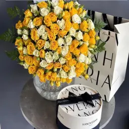 مجموعة من الزهور الطبيعية
