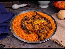 دجاج فحم مع رز امريكي