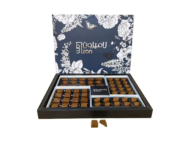 Belgian chocolate box with different flavours
