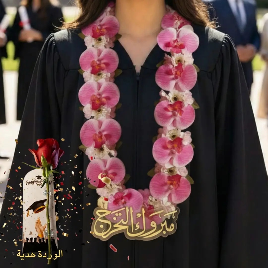 The Luxury Pink Orchid Crown With A Gift Rose