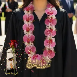 The Luxury Pink Orchid Crown With A Gift Rose