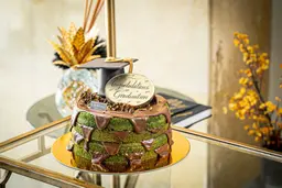 Pistachio Nutella Cake with Graduation Hat