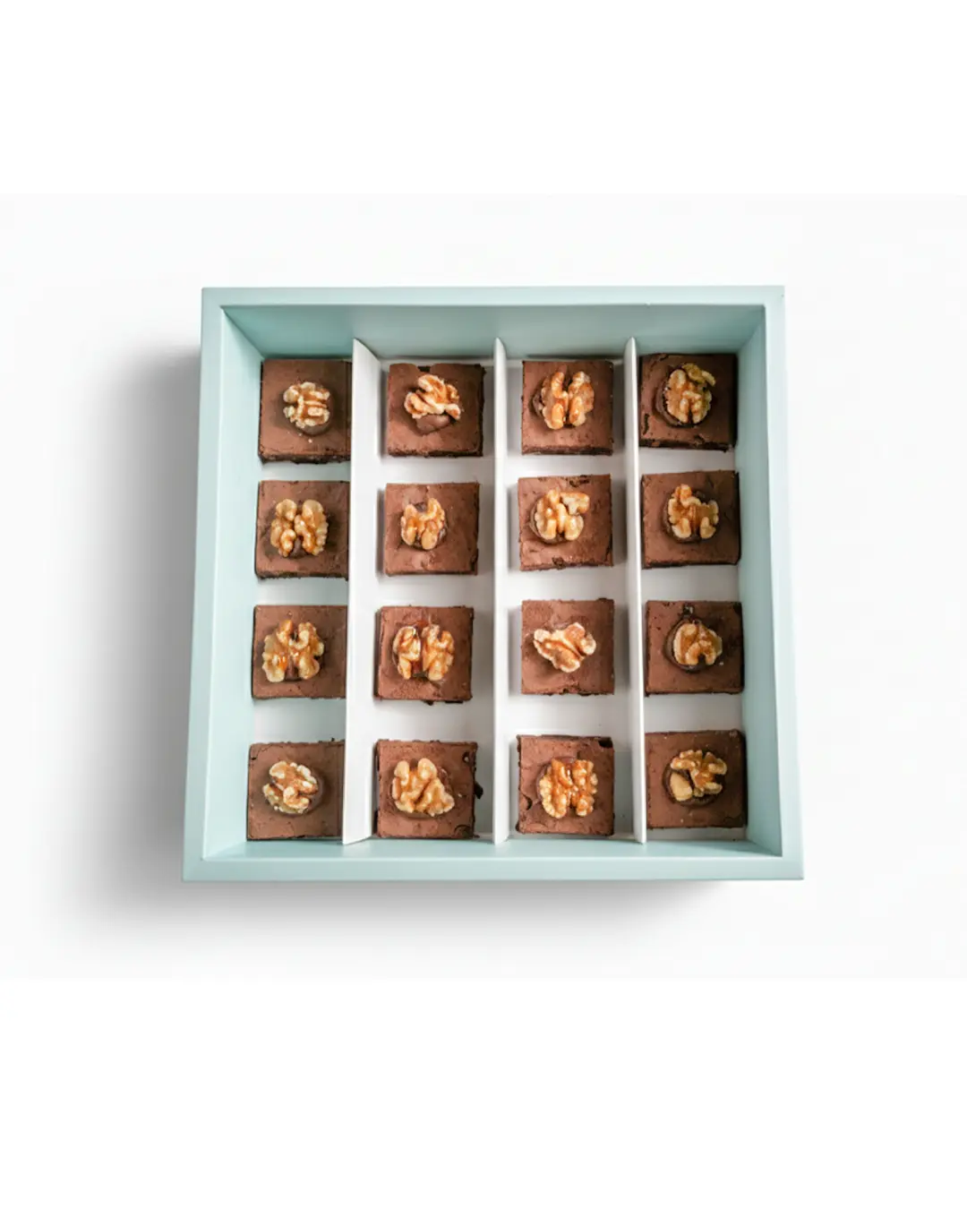 Brownie box, soft and rich in chocolate