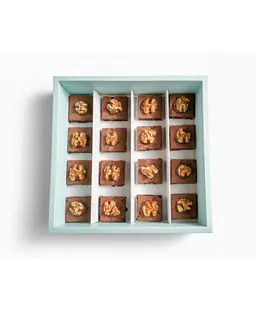 Brownie box, soft and rich in chocolate