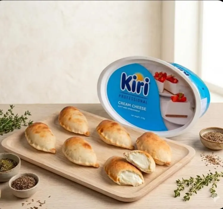 Sambousek With Kiri Cheese