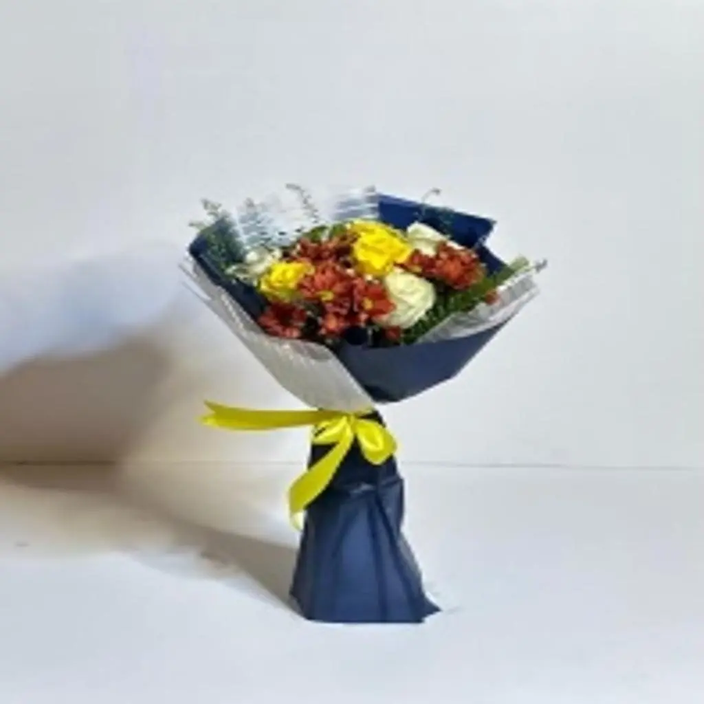 Rose Bouquet with Cherry and African Accessories 3