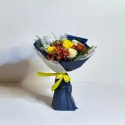 Rose Bouquet with Cherry and African Accessories 3