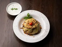 مقلوبة باذنجان بالموزات