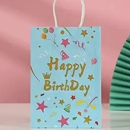 أكياس حقائب هدايا عيد ميلاد سعيد أزرق