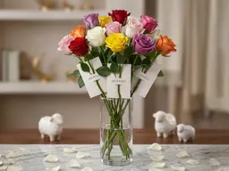 توزيعات ورد بكرت عيد مبارك