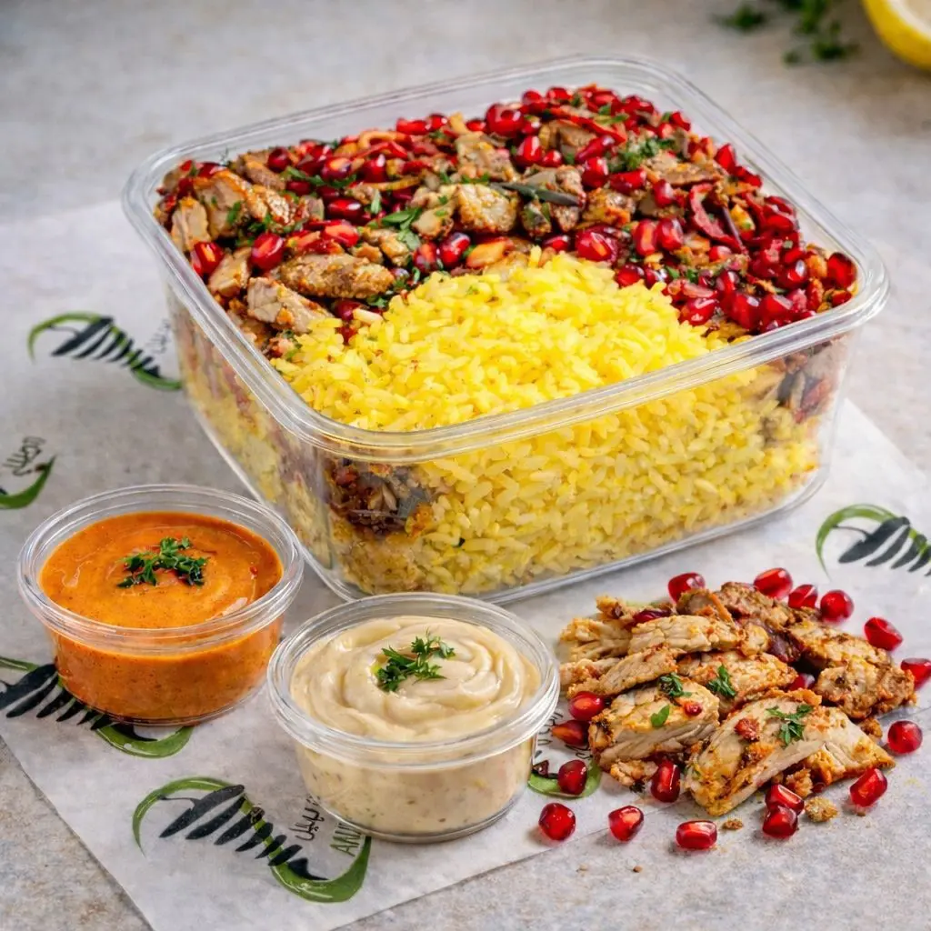 Shawerma with Rice Fattah Chicken