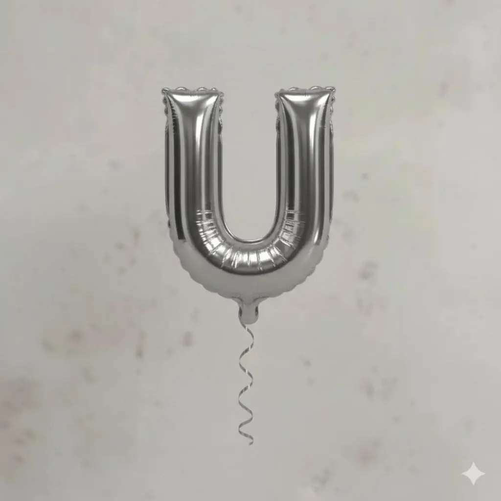 English Letter U Balloon