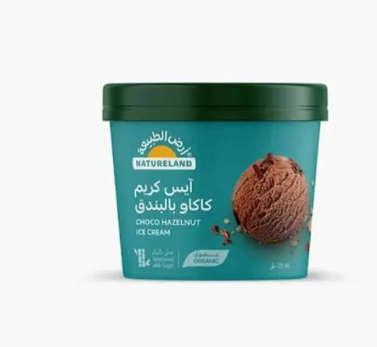 آيس كريم كاكاو بالبندق ١٢٥مل عضوي