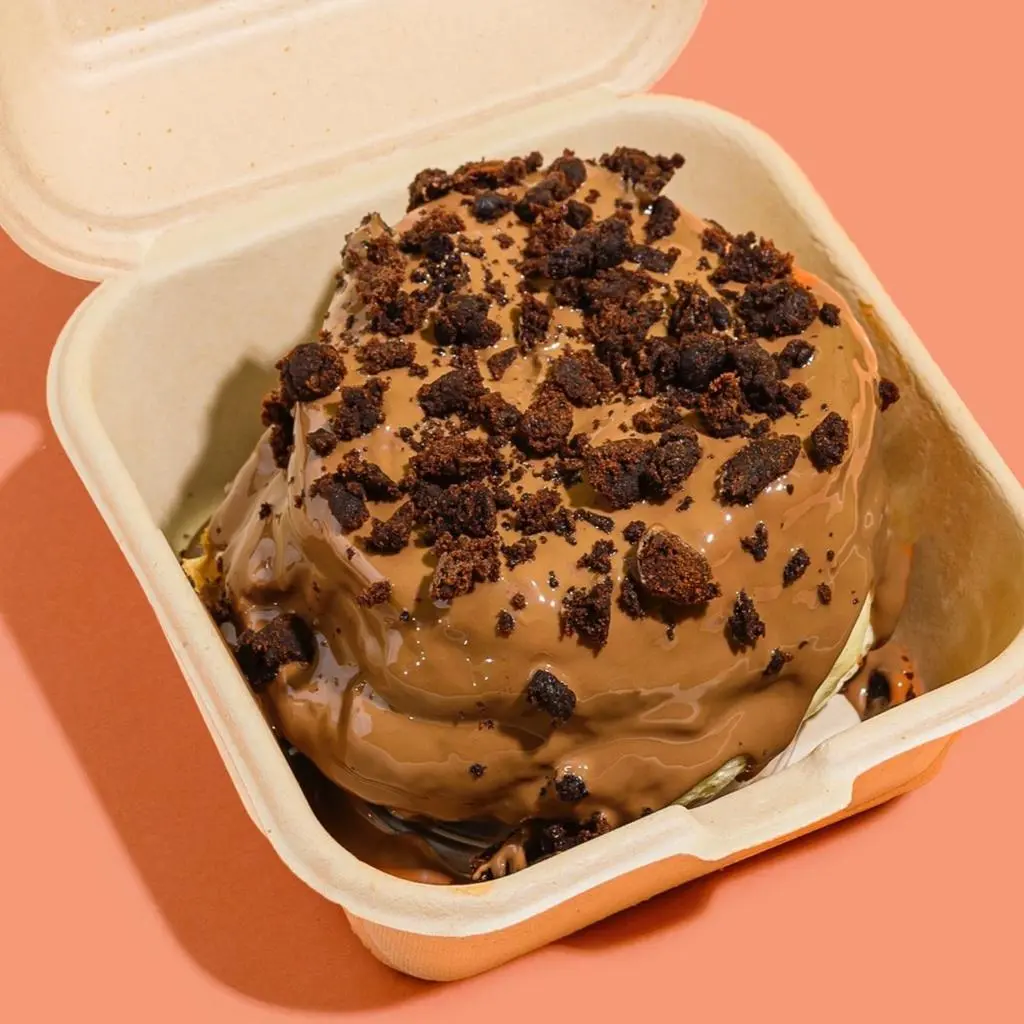 Molten Brownies Pancake