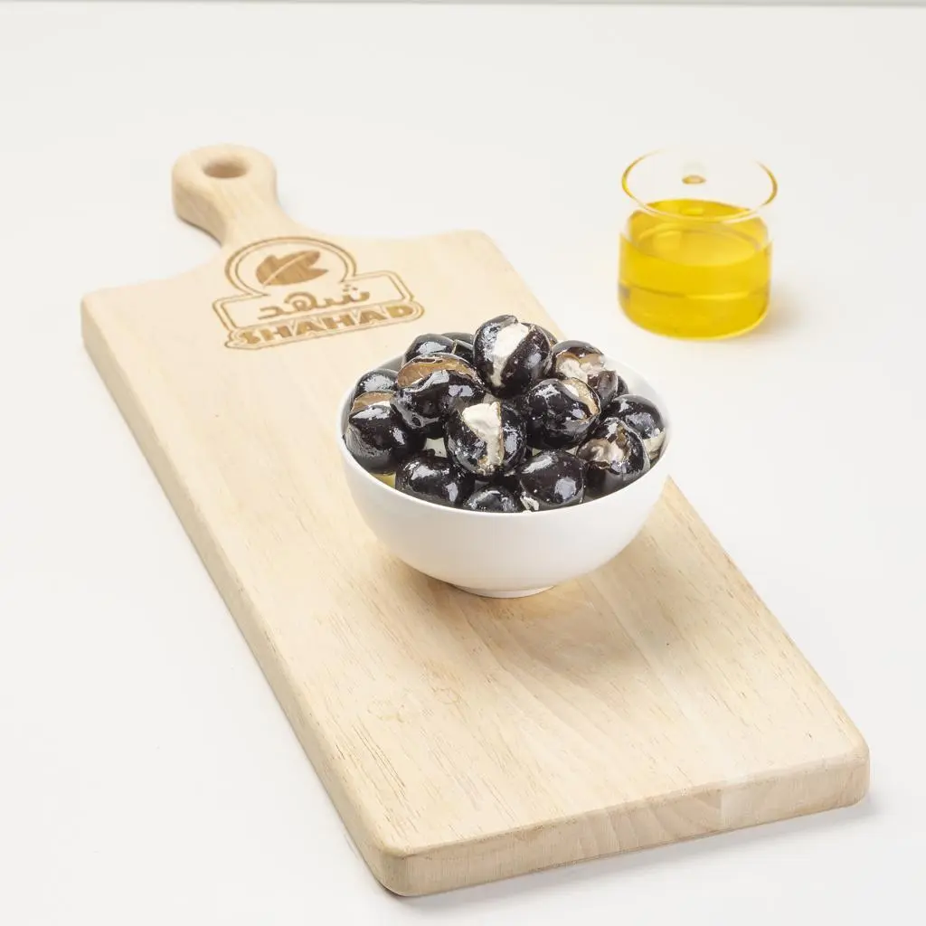 Black Olives Stuffed with Jerashi Labneh