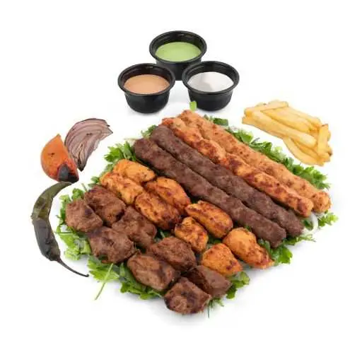 صحن مشاوي مشكل 8 اسياخ.