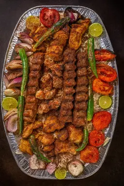 Mixed Grills 12 Skewers With Rice