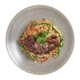 45. teryaki soba - sirloin steak