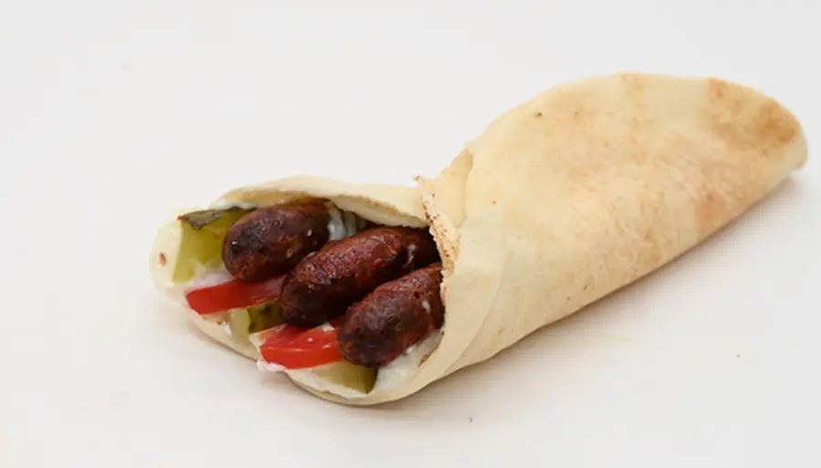 Lebanese sausage sandwich