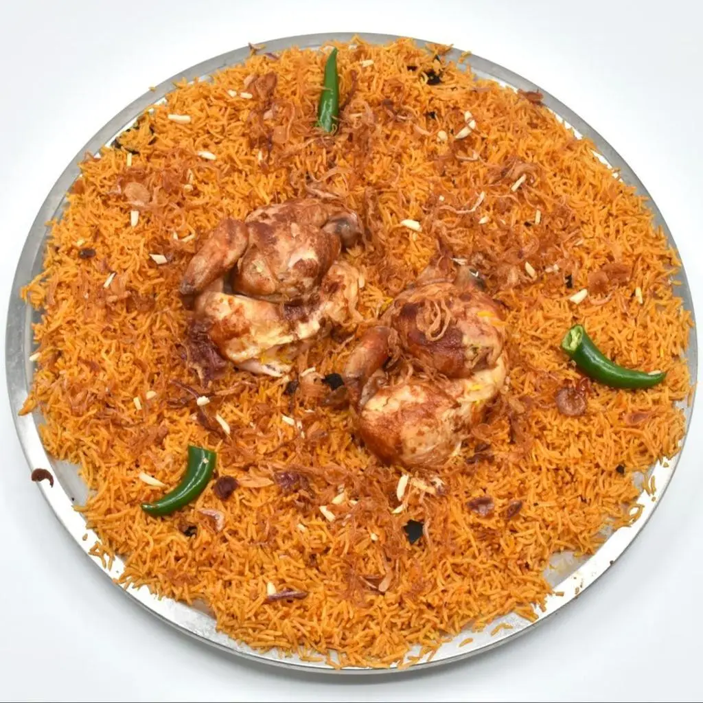 كبسة حساوية مع دجاج
