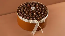 صينية تشوكلت جلد بني