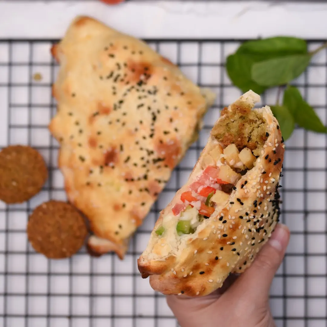 Falafel Pie with Egg