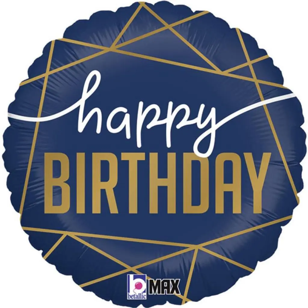 Navy Birthday Balloon
